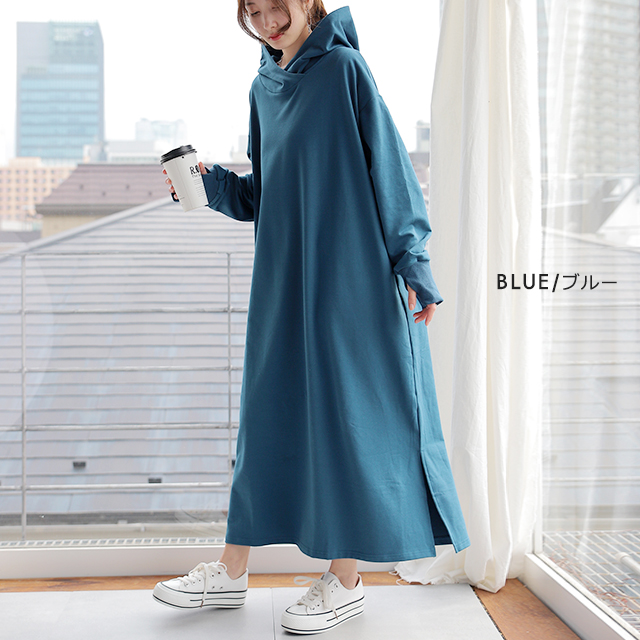 ワンピース ロングワンピース パーカーワンピース レディース