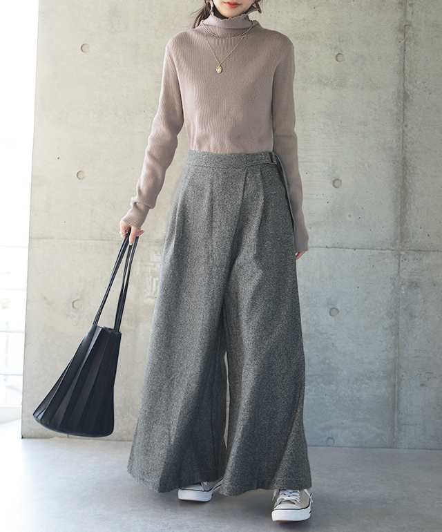 ワイドパンツ ツイード タックパンツ パンツ レディース タック ワイド ツイードパンツ ボトムス オフィスカジュアル オフィス フォーマの通販はau Pay マーケット Hug U ハグユー Au Pay マーケット店