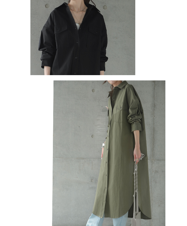 夏セール シャツ ロングシャツ シャツワンピース アウター