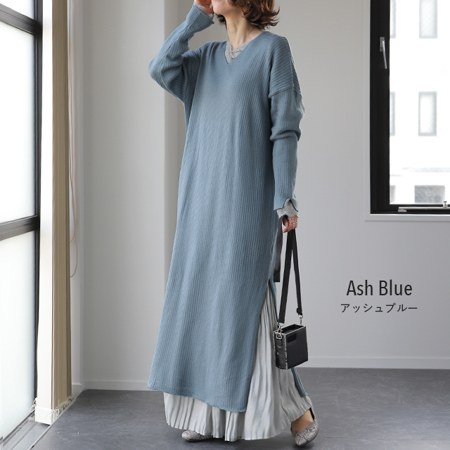 綺麗に魅せる洗練ワンピ。大人MUSE ワンピース ニットワンピース