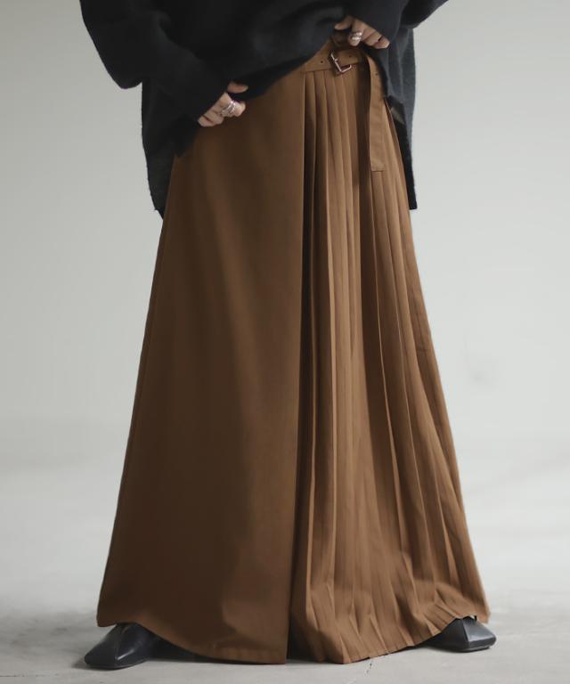 冬SALE】 「甘すぎない」プリーツ mix スカート レディース ロング