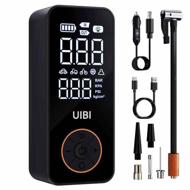 UIBI 空気入れ 車 自転車 (ブラック)の通販は