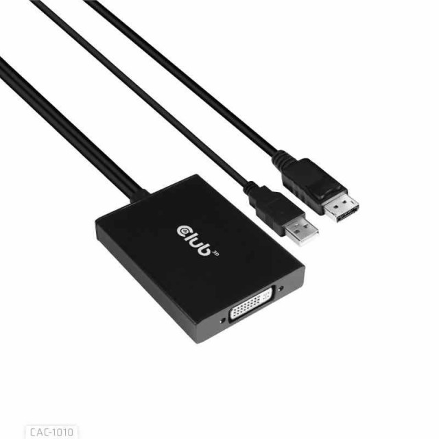 Club 3D USB C to DVI-D Active Adapter (60cm DP to DVI [HDCP ON])