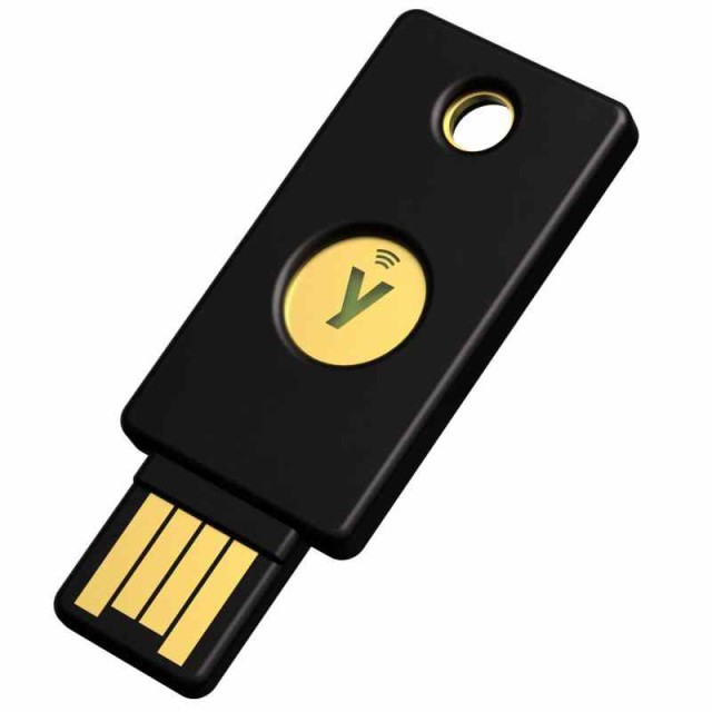 Yubico セキュリティキー YubiKey 5 NFC ログイン/U2F/FIDO2/USB-A ポート/2段階認証/高耐久性/耐衝撃性/防水 (YubiKey 5 NFC)