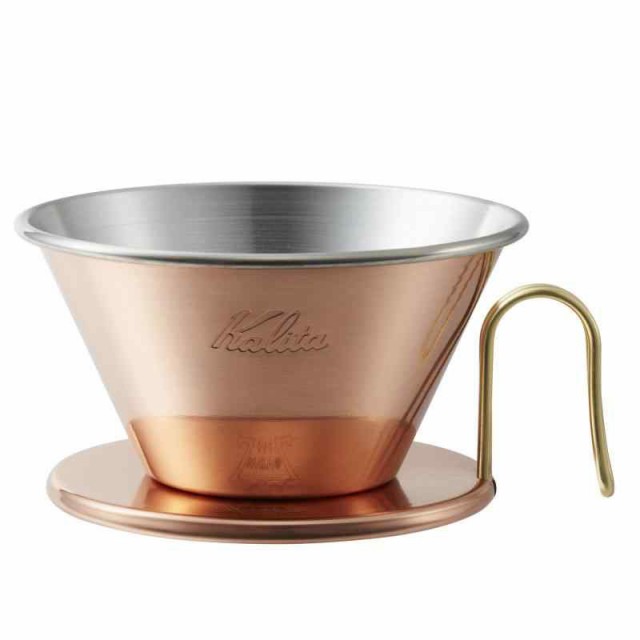 カリタ Kalita 熱伝導率が高い 銅製 コーヒー ドリッパー ウェーブシリーズ 燕職人手作り 2~4人用 WDC-185 日本製 ドリップ 器具 #05099