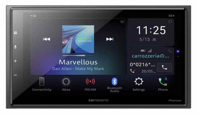 Pioneer パイオニア ディスプレイオーディオ DMH-SZ700 6.8インチ 2DIN Amazon Alexa搭載 AppleCarPlay AndroidAuto対応 Bluetooth USB i