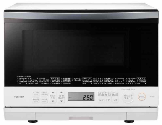 東芝 (TOSHIBA) オーブンレンジ 電子レンジ フラットテーブル microwave 簡単操作 過熱水蒸気 石窯ドーム 26L ER-XD80(W)