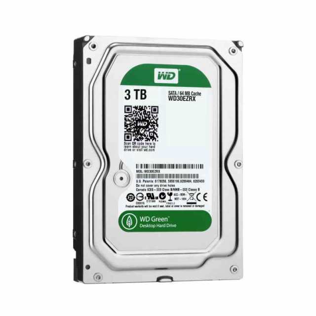 WD HDD 内蔵ハードディスク 3.5インチ 3TB Green WD30EZRX-1TBP / Intellipower / SATA 6Gb/s / 2年