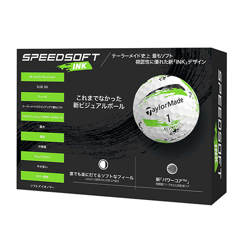 【送料無料】テーラーメイド M1800601 スピードソフト インク ゴルフボール 3ダース/36球【即納】