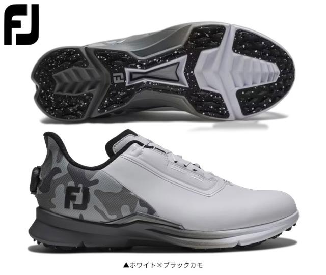 フットジョイ フューエル BOA スパイクレス ゴルフシューズ 55396 ホワイト×ブラックカモ_1