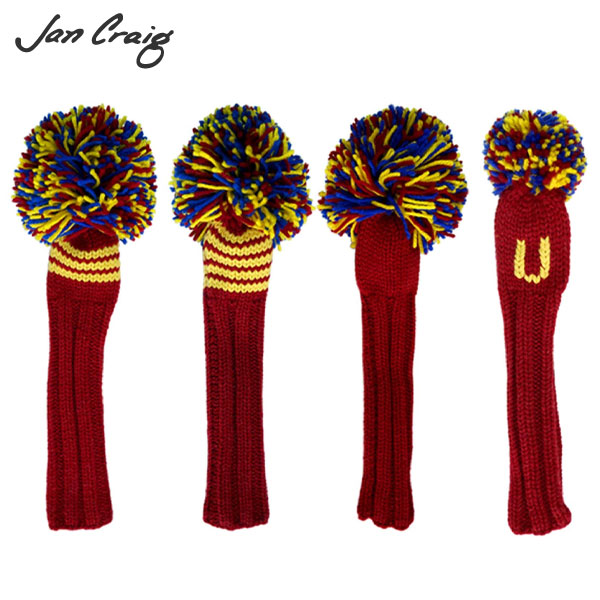【送料無料】ジャンクレイグ ゴルフ ハンドメイド フェアウェイウッド用 ユーティリティー用 ヘッドカバー Cottage Red/Yellow/Atlantic