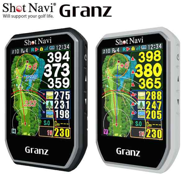 ショットナビ Granz 携帯型 GPSナビ ブラック,ホワイト ShotNavi 