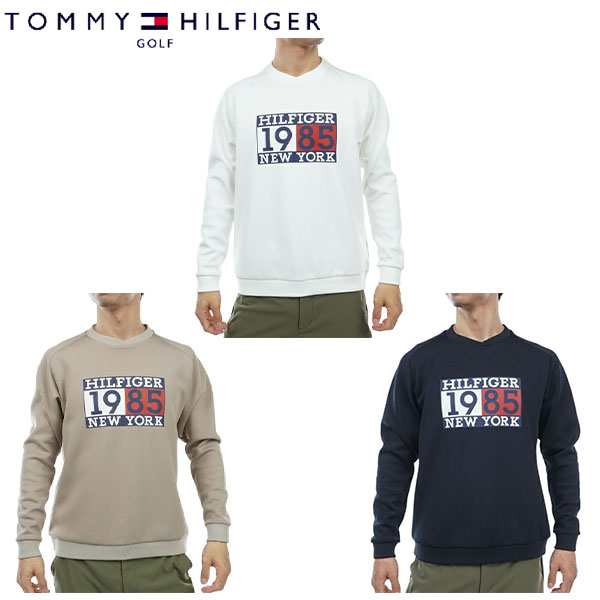 【送料無料/クリアランス】トミーヒルフィガー ゴルフ THMA350 ロゴ クルーネック スウェット シャツ ゴルフウェア 長袖 TOMMY HILFIGER