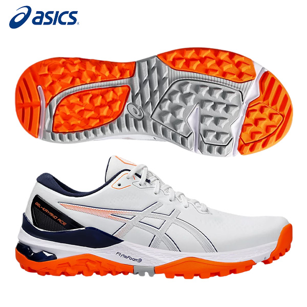 【送料無料】アシックス asics GEL-KAYANO ACE 2 1111A243 ゴルフシューズ ホワイト×オレンジ【即納】