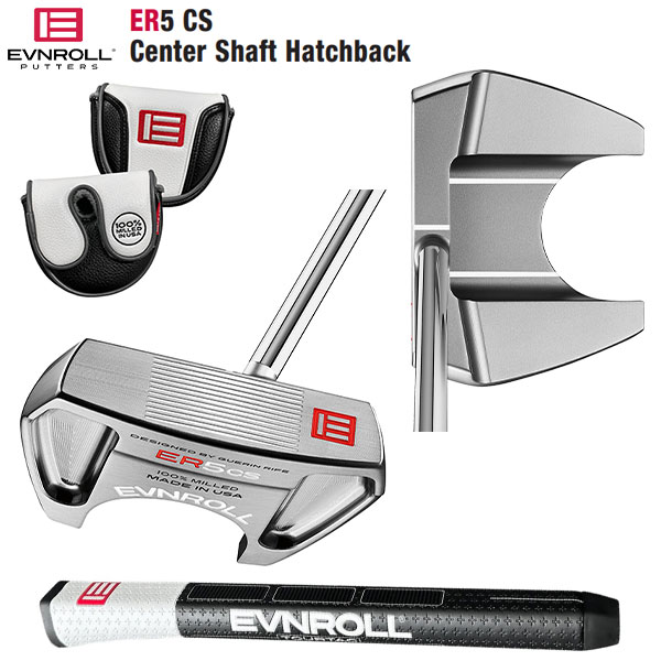 美品【保証書付き】EVNROLL ER5cs ゴルフ　パター イーブンロール ER5CS Center Shaft Hatchback ゴルフ パター