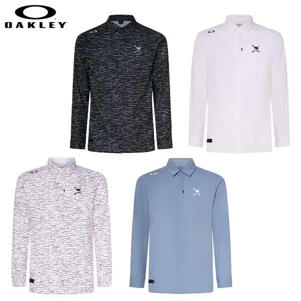 【送料無料】オークリー ゴルフ スカル FOA406956 ドビー 長袖 ポロシャツ OAKLEY SKULL DOBBY WV LS SHIRT【即納】