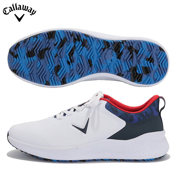 【送料無料】キャロウェイ ゴルフ C24986120 スター スパイクレス ゴルフシューズ ホワイト×ネイビー