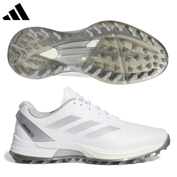 アディダス アディゼロ ZG25 NLC98 スパイクレス ゴルフシューズ フットウェアホワイト×グレースリー×シルバーメタリック(IE3528)【即納】