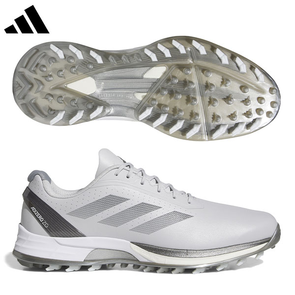 アディダス アディゼロ ZG25 NLC98 スパイクレス ゴルフシューズ ライトヘザーソリッドグレー×アイアンメタリック×シルバーメタリック(JI0861)【即納】