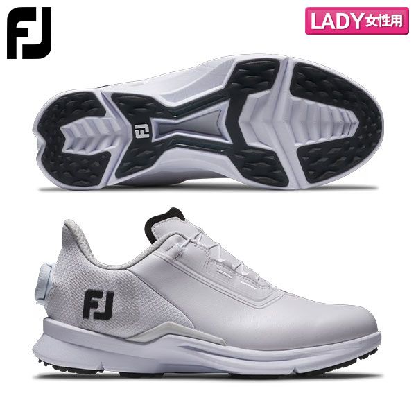 【レディース】フットジョイ フューエル ボア 90929 スパイクレス ゴルフシューズ ホワイト×ホワイト