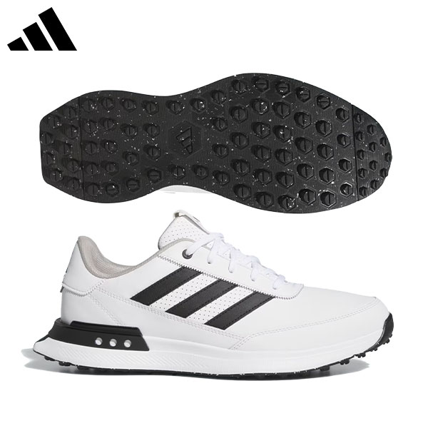 【送料無料】アディダス S2G SL レザー 24 MDK95 スパイクレス ゴルフシューズ クラウドホワイト×コアブラック×グレートゥー(JI4034)【即納】