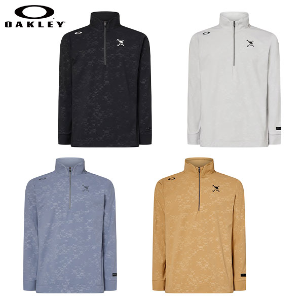 【送料無料】オークリー FOA408241 スカル モック 長袖 ハーフジップ シャツ【即納】