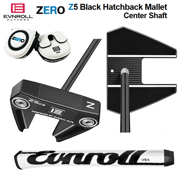 イーブンロール ゼロトルク Z5CS センターシャフト ブラック ハッチバック マレット パター ステップレス 0.370 シャフト【即納】