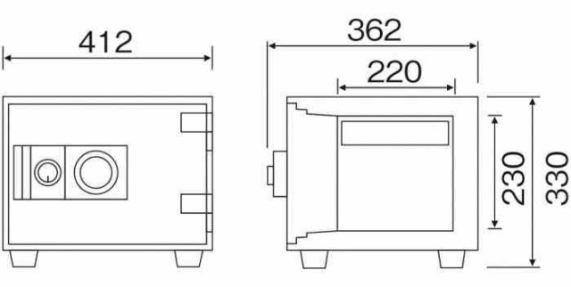 ダイヤセーフ 耐火金庫 ダイヤルタイプ D30-1 - 2