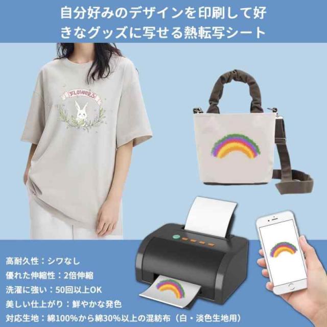 TINY SPARK 転写シート アイロンプリントシート1.0 白・薄色生地
