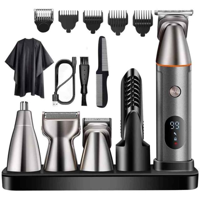 シェーバーメンズ 電気シェーバー ひげそり【新登場】USB充電式 体毛処理 電動 シェーバー vio 5IN1多機能セット深剃り髭剃り急速充電 トリマー付き IPX7防水 お風呂剃り可 水洗い可乾湿両用 低騒音 LEDディスプレイ表示 残り使用時間表示 出