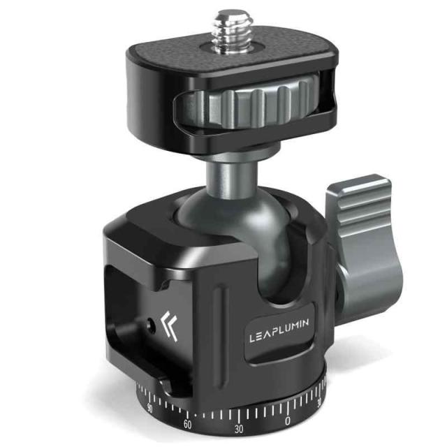 Leaplumin ボールヘッド雲台 カメラ用 パノラマ撮影対応 360°回転 三脚
