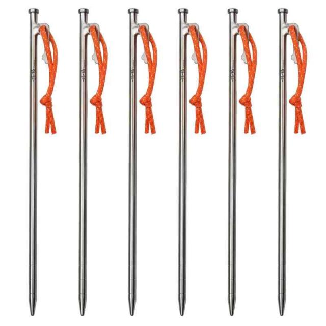 TiTo チタン合金テントペぐ 20/24/30/35/40CM 高？度 錆びなく 丈夫 軽量 持ち運び便利 硬い土 砂地 岩場 草地用 チタンペグ アウトドア キャンプ用品 収納バッグ付き 3/4/6本セット (300MM-6Pcs)の通販は 5,488円
