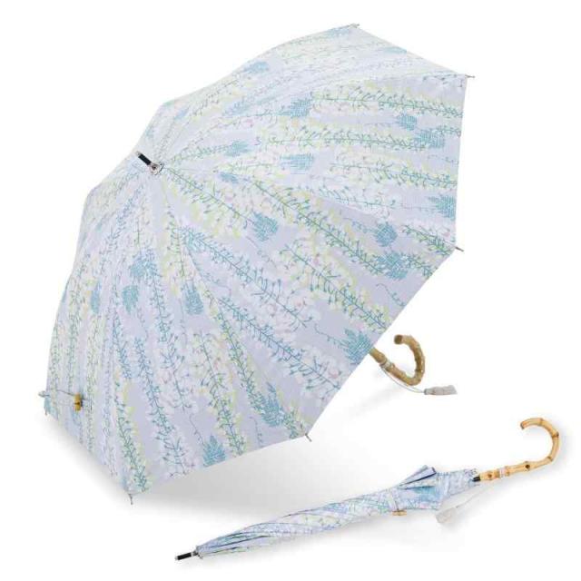 小川(Ogawa) 晴雨兼用日傘 手開き 50cm 河馬印本舗 UVカット率&遮光率99%以上 遮熱効果 はっ水 安全カバー付き (50cm, 藤(薄紅藤/うすべにふじ))