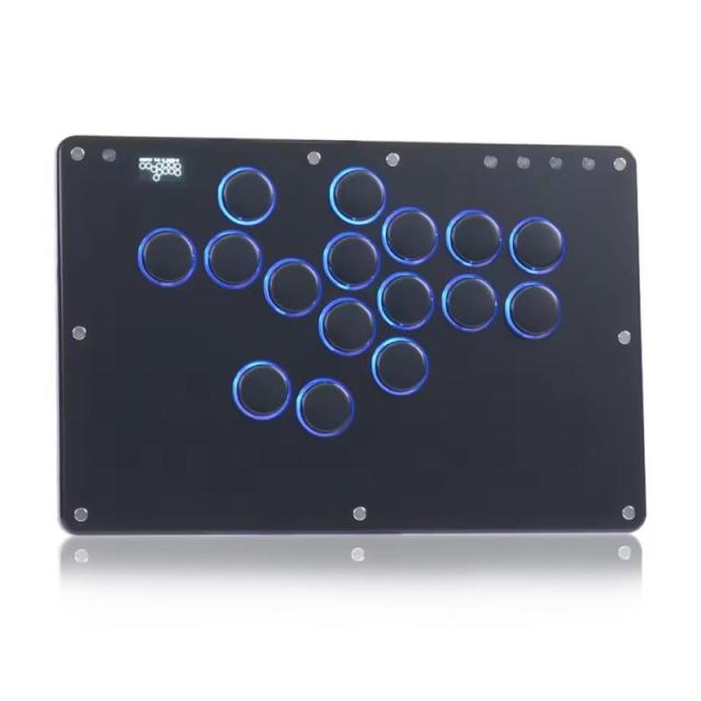 Haute42 レバーレス アケコン レバーレスコントローラー 膝置き可 無遅延 T16 格ゲー向け For PC Switch PS4 PS3 RGB LED ホットスワップ 天板カスタマイズ用テンプレート 天板広め 連射機能 格闘ゲームコントローラー 8,736円