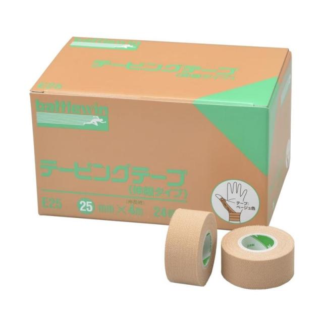 ニチバン バトルウィン テーピングテープ(伸縮) 24巻入り 25mm×4m(伸長時) E25