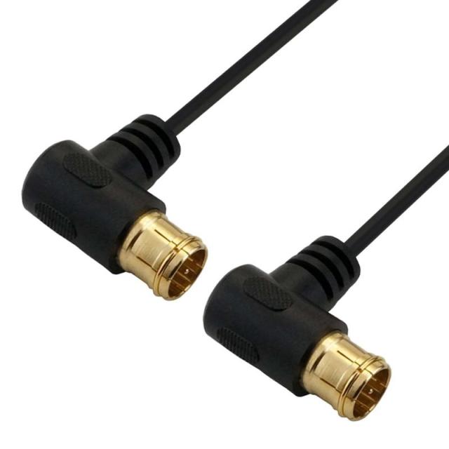 ホーリック 極細アンテナケーブル S-2.5C-FB同軸 1m 4K8K放送(3224MHz)/BS/CS/地デジ/CATV 対応 ブラック 両側L字差込式コネクタ AC10-779BB