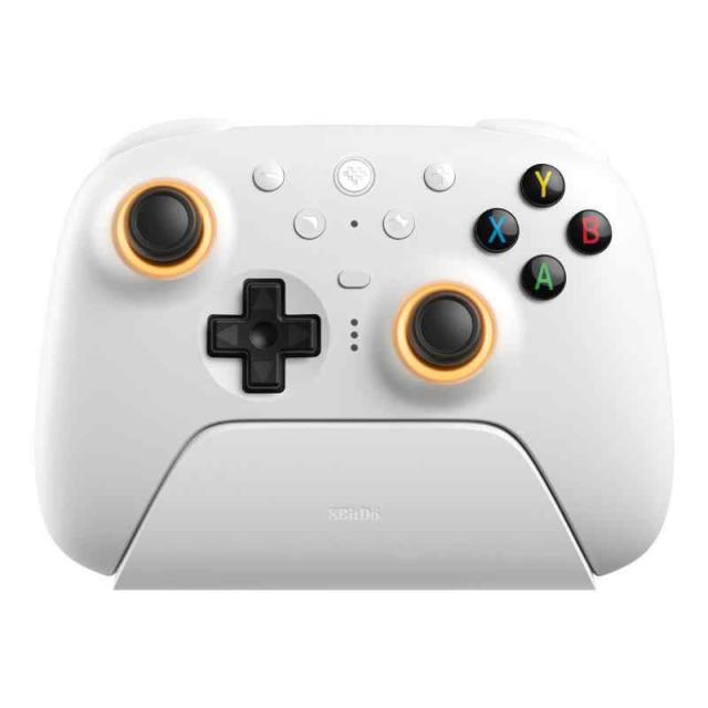 8BitDo Ultimate 2 ワイヤレス コントローラー Windows &amp; Android 用、TMR ジョイスティック付きゲーム コントローラー、切り替え可能なホール効果/触覚トリガー、モーション コントロール、RGB ファイヤー リング、8 ス
