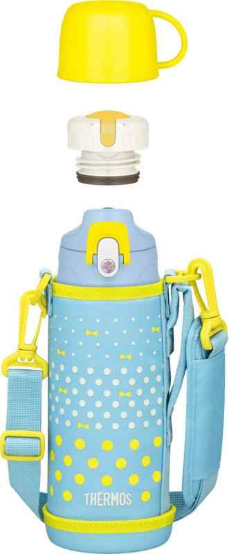 サーモス 水筒 真空断熱2ウェイボトル FJJ (800 ml, ミントドット)