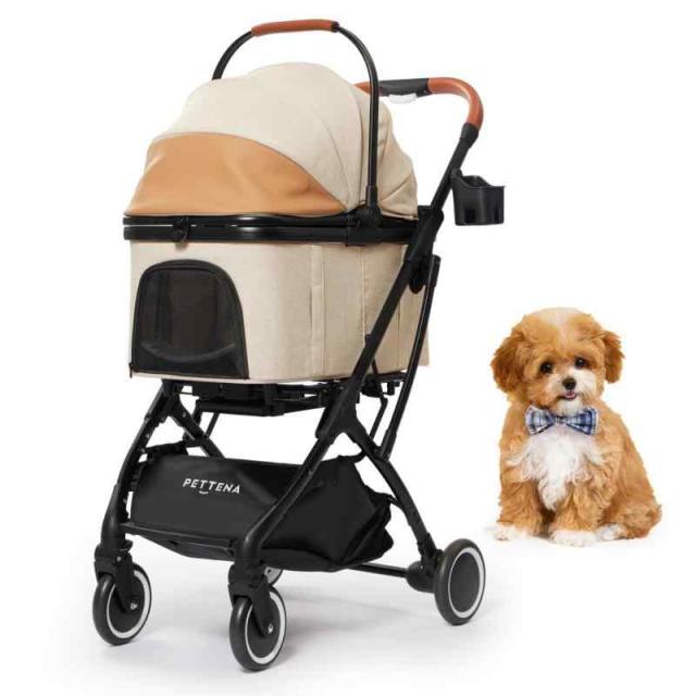 最新自立型PETTENA 分離型 ペットカート 耐荷重20KG 広い空間 自立可能 ワンタッチ折畳 軽量 使用簡単 犬 バギー 猫 (beige, 分離型) 19,002円