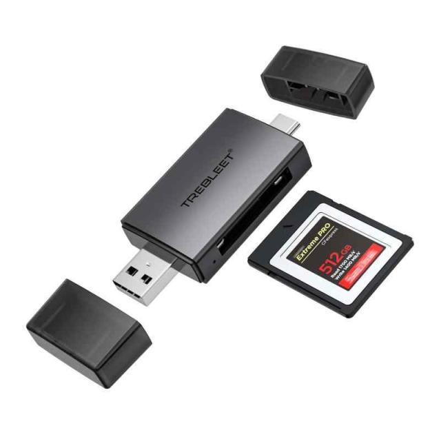 CFexpress カードリーダー USB-C/A 高速 USB3.1 10Gbps メモリカードリーダー OTG対応 スマホ タブレット MacBook (CFexpress Type-B)