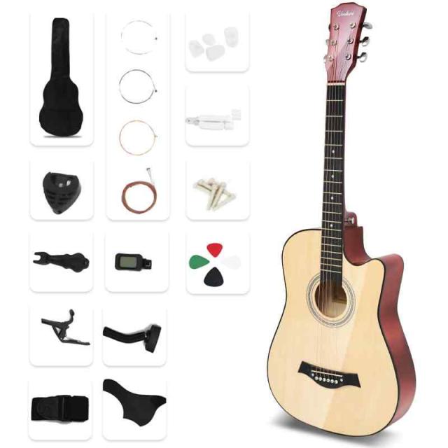 アコースティックギター 初心者入門セット 練習ギター 初心者 JT-0912 (艶ナチュラル)