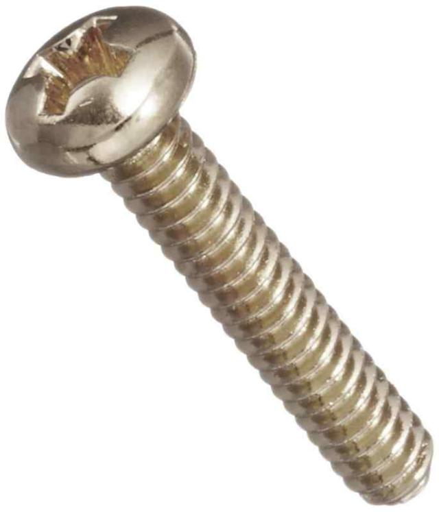 SCUD シングルコイルピックアップ取付ビス、インチサイズ、8P クローム W-SPC