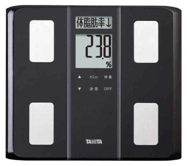 タニタ 体重計 体組成計50g単位で測定可能/細かい変化も直ぐに分かる/スマホ必要無し体脂肪率/内臓脂肪レベル/筋肉量/基礎代謝量/体内年齢/推定骨量/BMI/立掛け収納OK/乗るピタ ヘルスメーター BC-315 (ブラック)