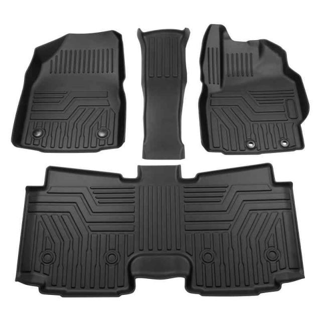 Cartist トヨタ フロアマット カーマット 3Dフロアマット 防水マット 滑り防止 セカンドマット 耐汚れ ガソリン車 ハイブリッド車対応 TPE素材 カスタムパーツ 車種専用設計 取付簡単 保護パーツ カー用品 3PCSセット (シエンタ 170系