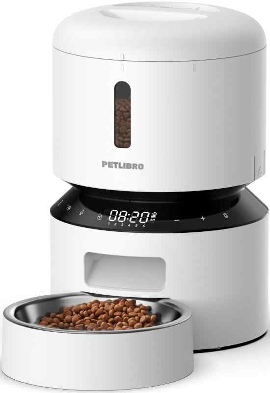 PETLIBRO 自動給餌器 猫 定時定量 1日6食タイマー式 2WAY給電 (ホワイト)