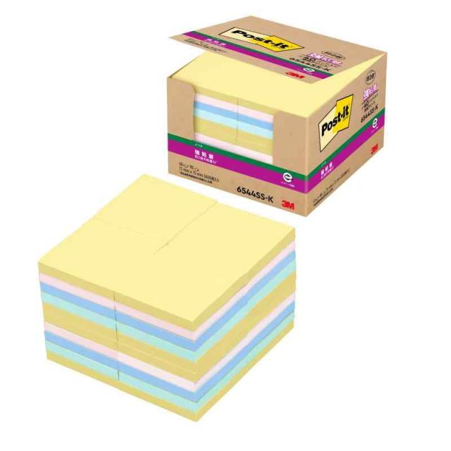 3M ポストイット 強粘着 654サイズ (13.(40冊)パステルカラー)