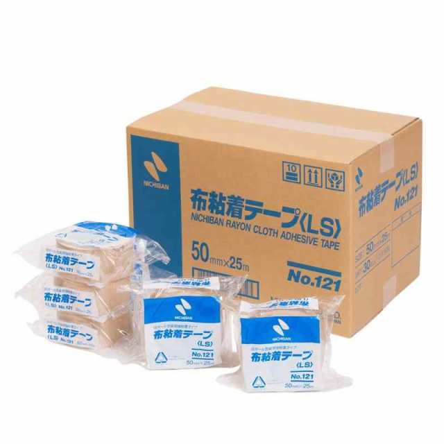 ニチバン 布テープ 50mm×25m 30巻入 121-50AZ30P 黄土の通販は