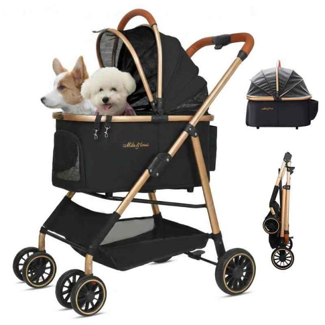 MILA&LOUIS ペットカート 多頭の小型犬 中型犬&猫 ドッグカート 分離型