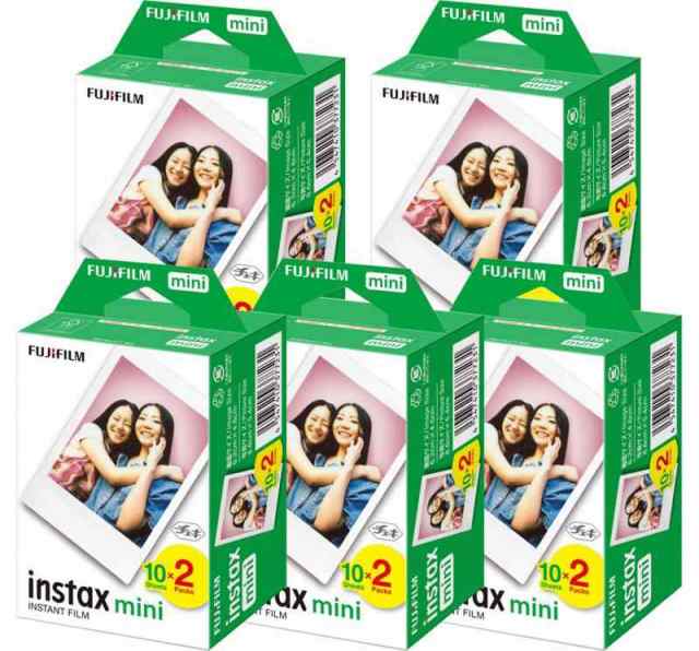 富士フィルム チェキフイルム instax mini カラー 2パック品 JP2(20枚入り)×5個セット [100枚入]