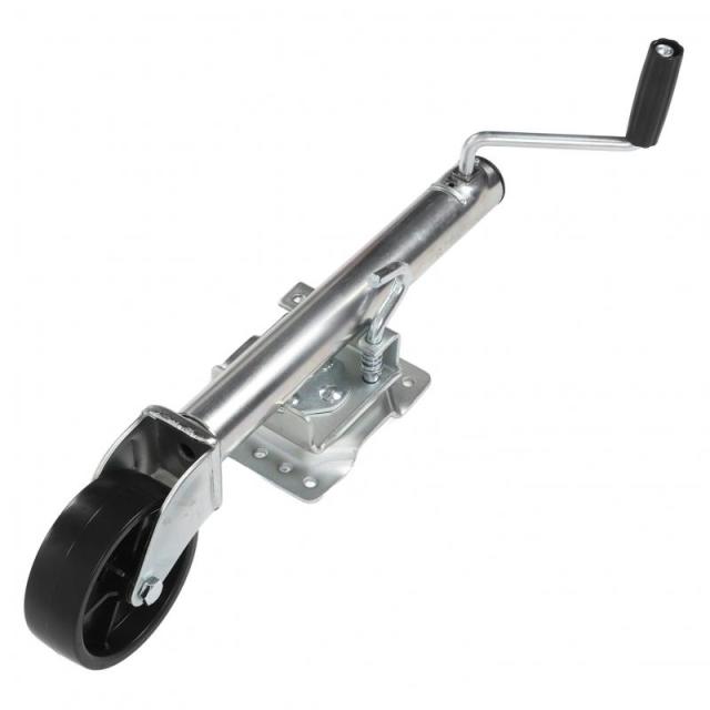 折りたたみ式トレーラージャッキ、トレーラータングジャックプロフェッショナル1200ポンドスイベル防錆簡単操作高強度、RV用6インチホイール付きの通販は